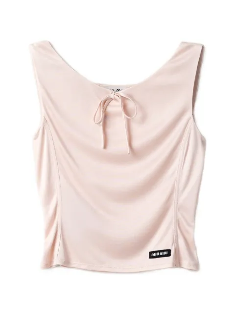 Miu Miu silk jersey top