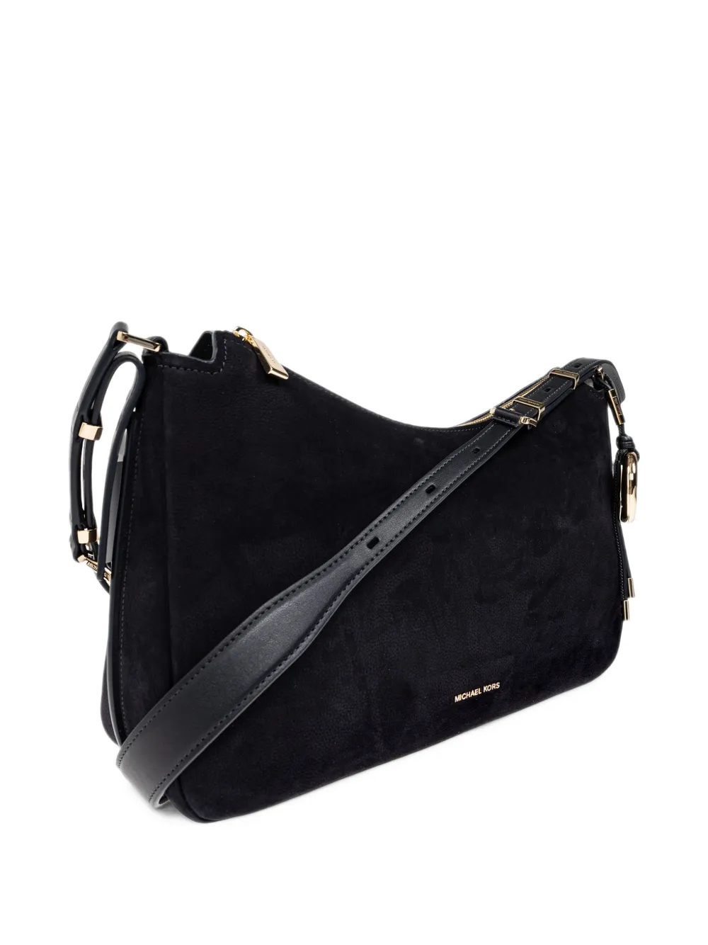 Michael Kors Nolita medium nubuck convertible shoulder bag Zwart