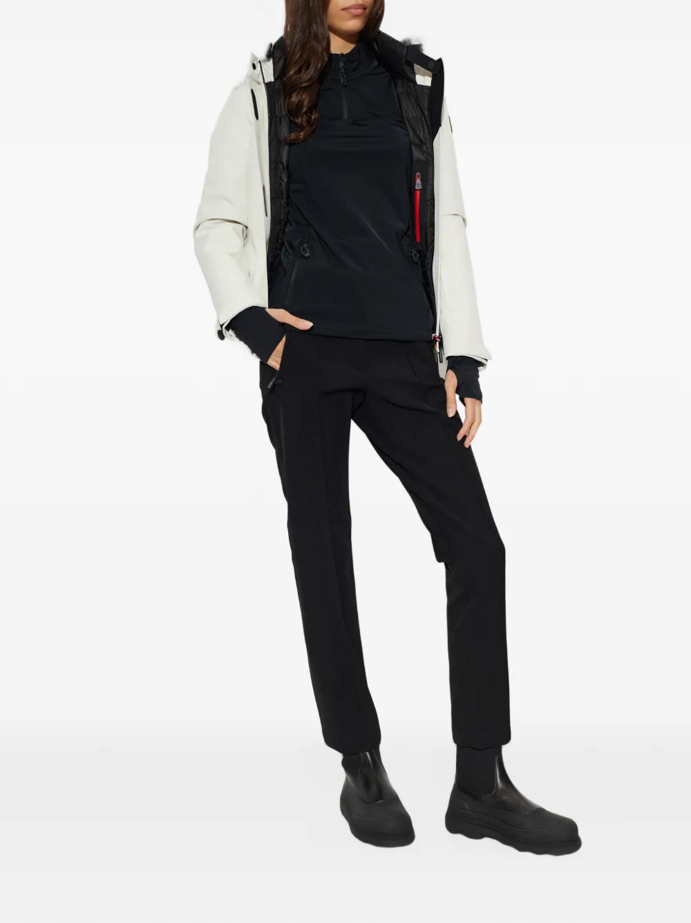 Ea7 Emporio Armani half-zip long-sleeve sweatshirt Zwart