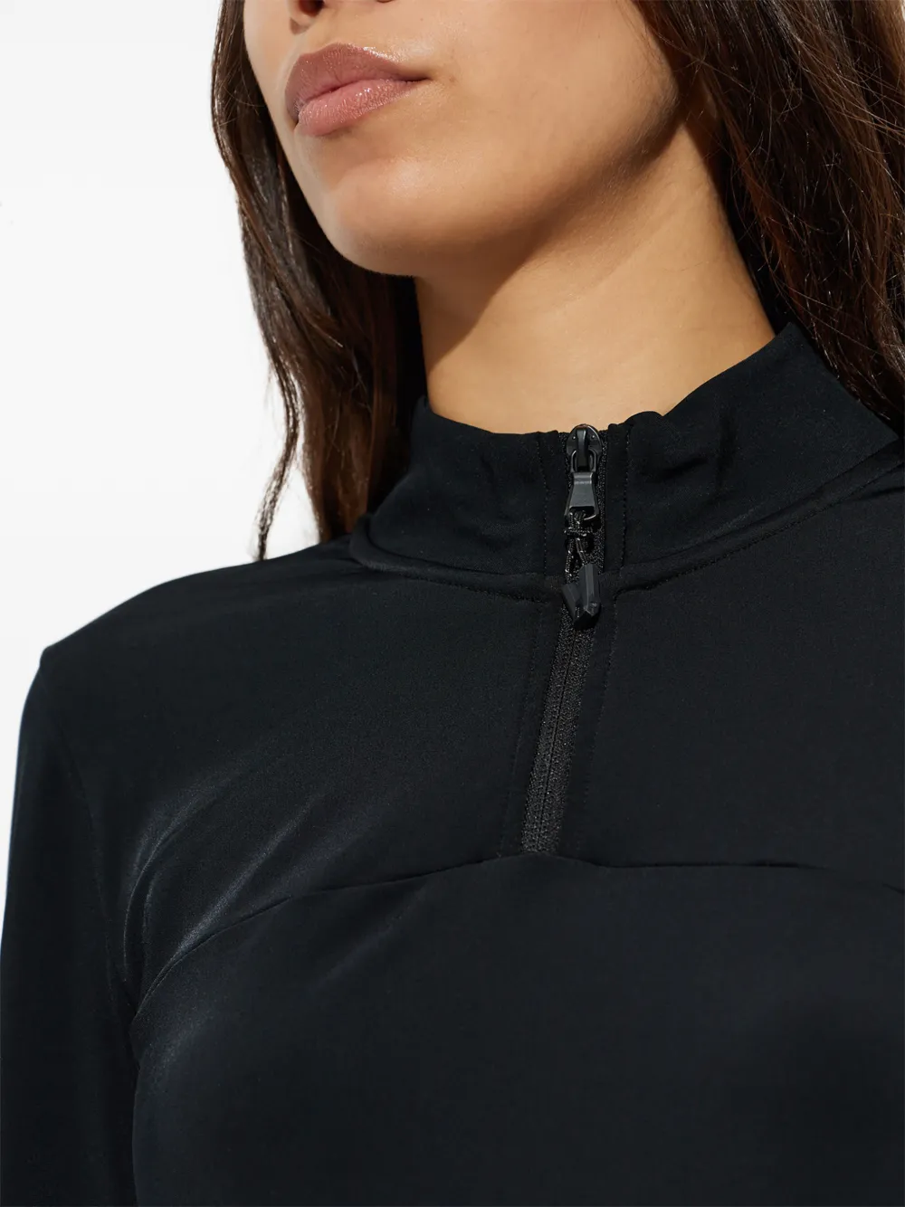 Ea7 Emporio Armani half-zip long-sleeve sweatshirt Zwart