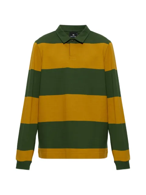 PS Paul Smith playera tipo polo manga larga con rayas estampadas