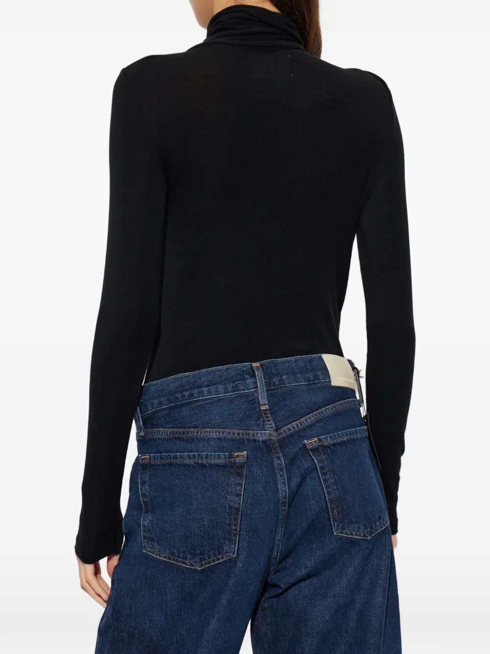 Citizens of Humanity Sculptural long-sleeve bodysuit Zwart