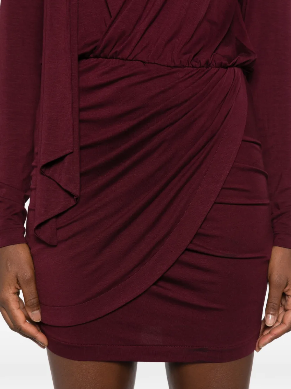 Blumarine draped wrap-style mini dress Rood