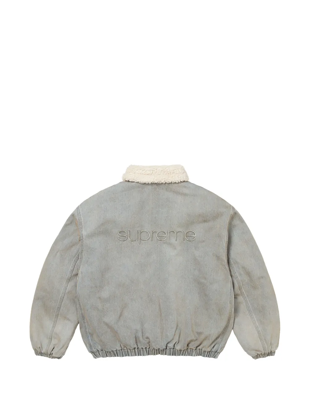 Supreme faux-shearling lined bomber jacket Grijs