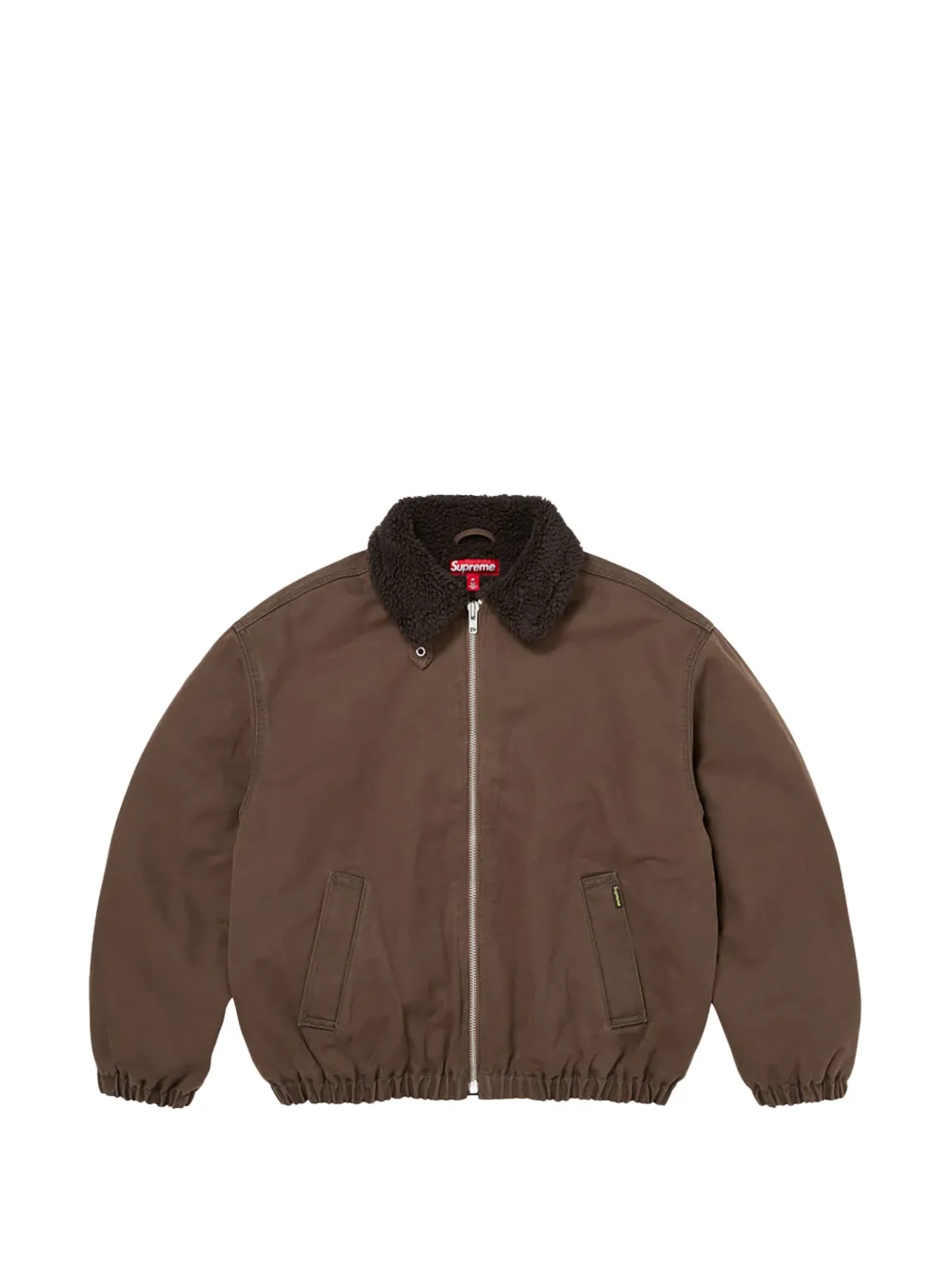 Supreme faux-shearling bomber jacket - Brown