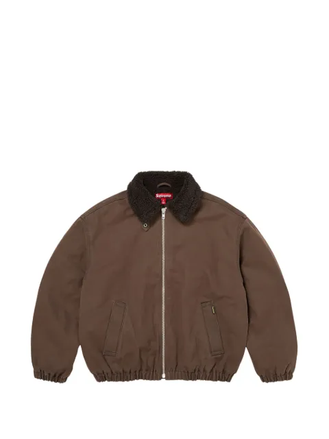 Supreme faux-shearling bomber jacket