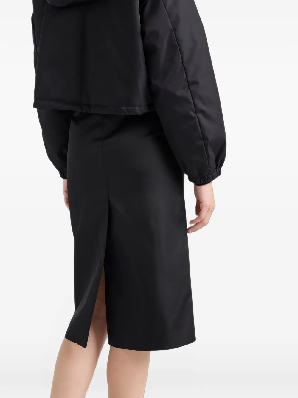 Prada Re-Nylon pencil skirt Zwart