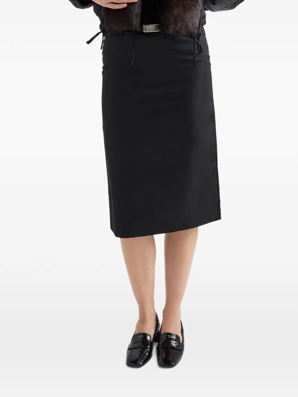 Prada Re-Nylon pencil skirt Zwart