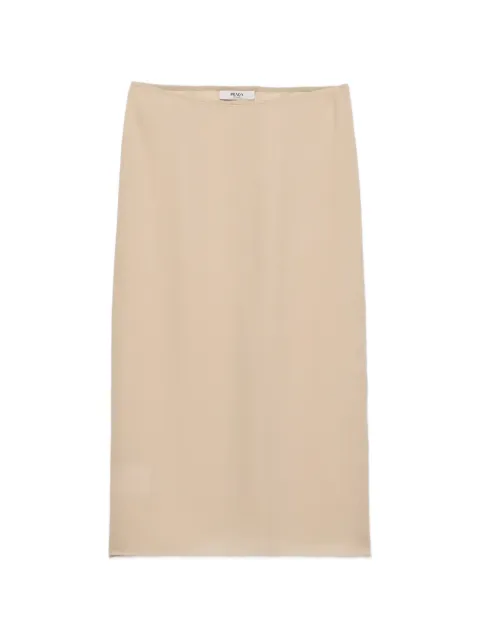 Prada triple-chiffon midi skirt