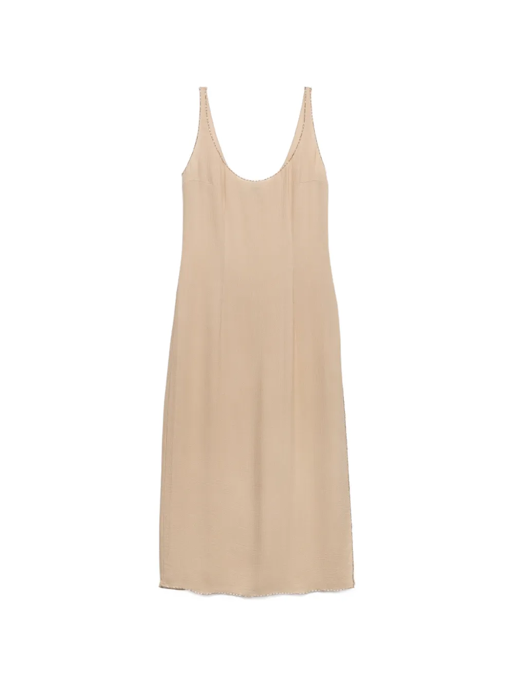 Prada embroidered triple-chiffon dress - Toni neutri