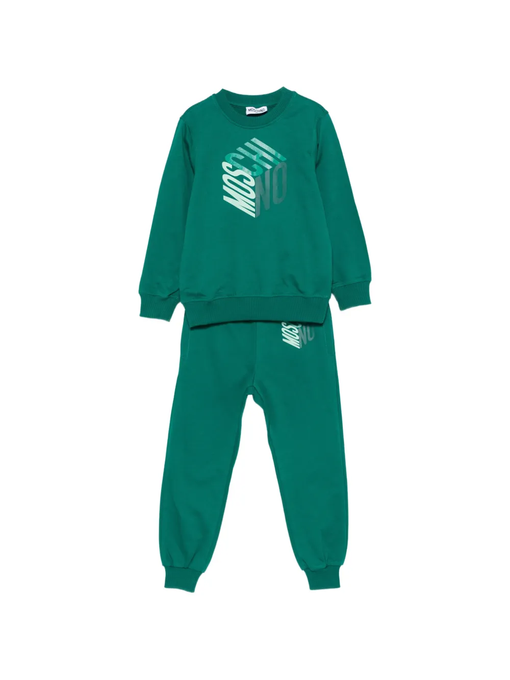 Moschino Kids logo-print tracksuit - Verde