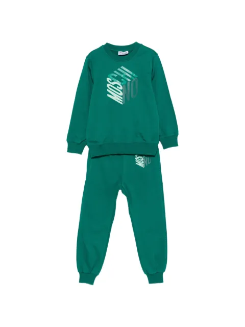 Moschino Kids traje deportivo con logo estampado