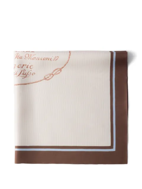 Prada printed twill scarf