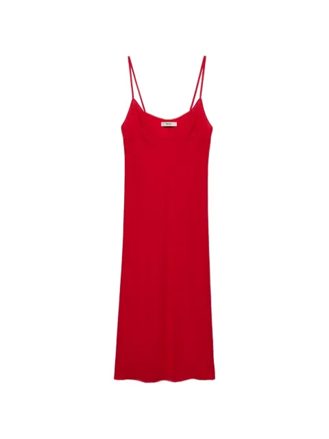 Prada embroidered triple-chiffon slip dress