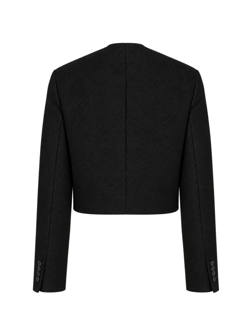 FENDI black bouclé wool jacket Zwart