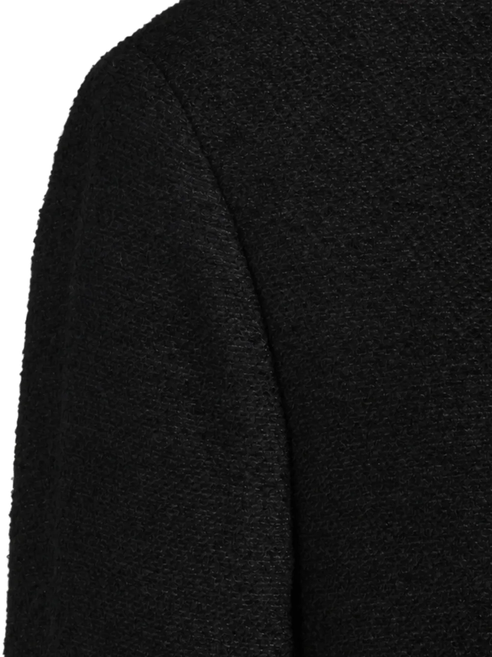 FENDI black bouclé wool jacket Zwart
