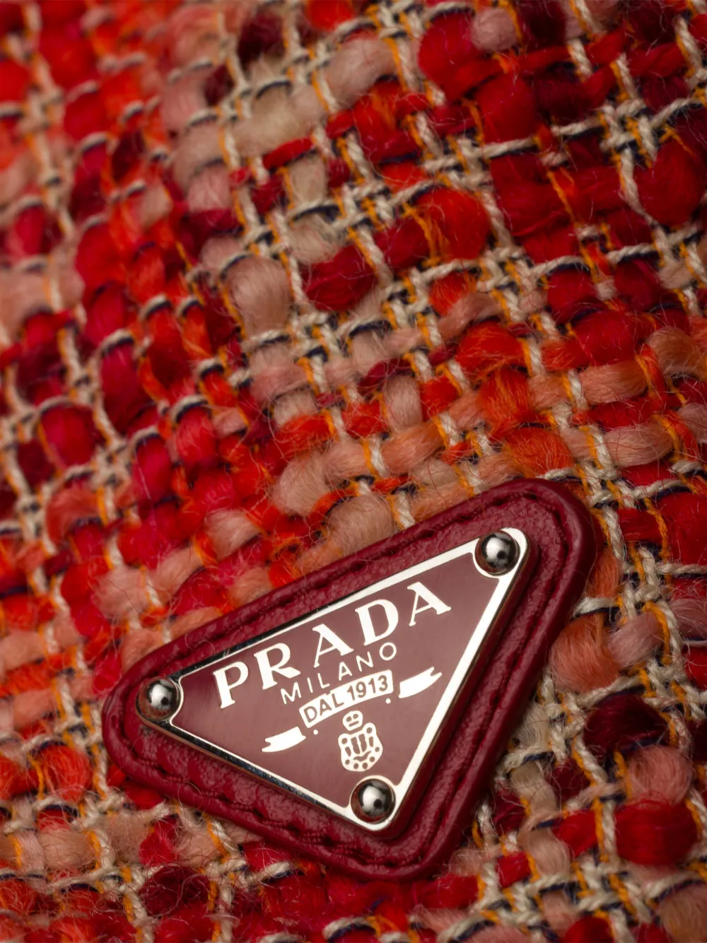 Prada tweed baseball cap Rood