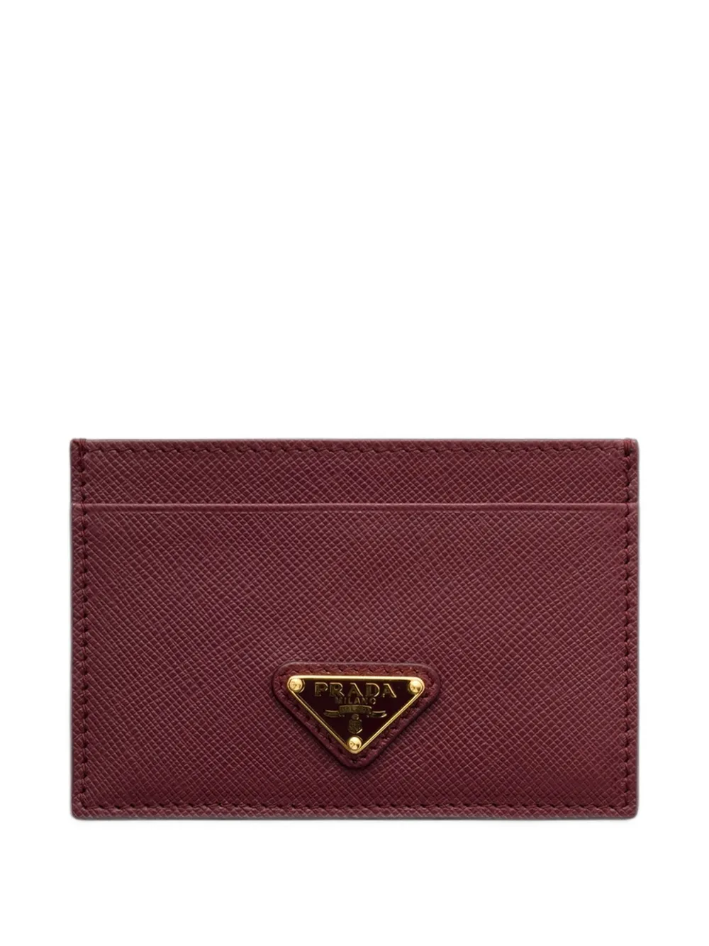 Prada saffiano-leather card holder - Rosso