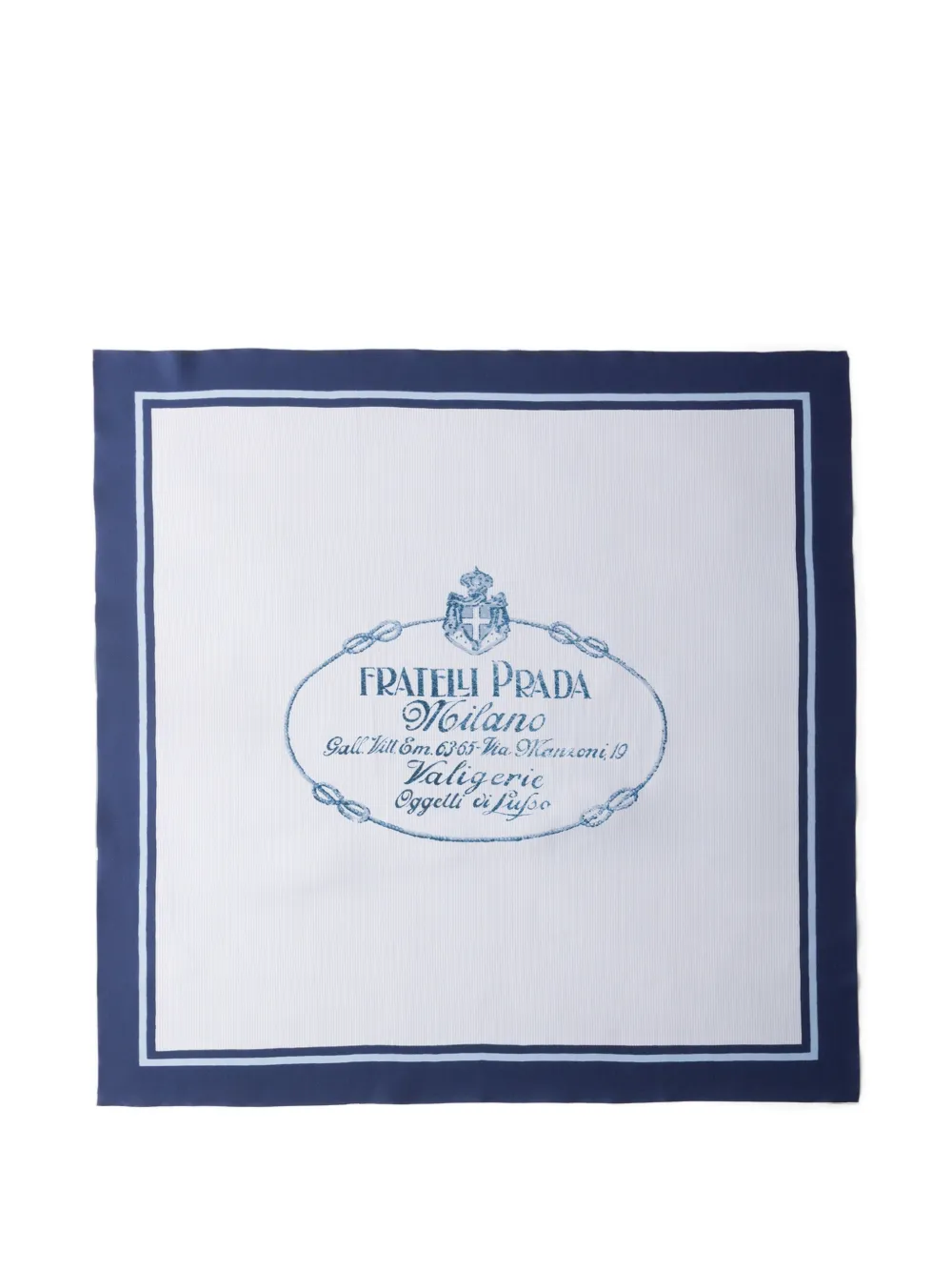 Prada printed twill scarf Wit