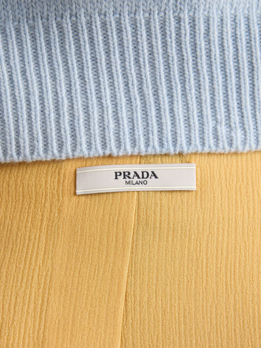 Prada triple-chiffon midi skirt Geel