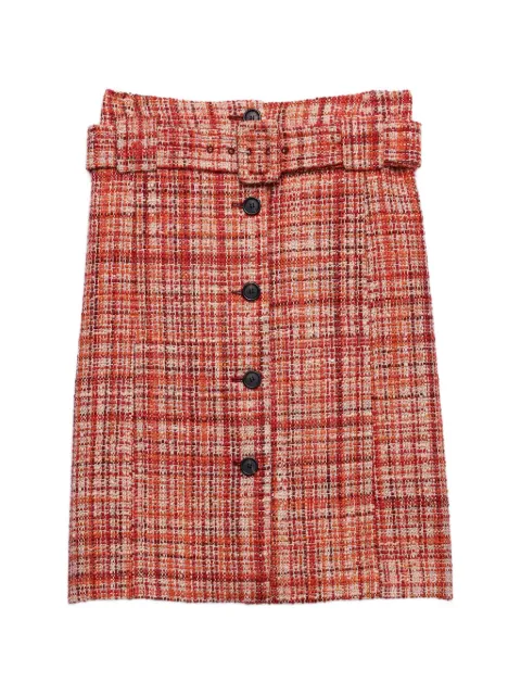 Prada tweed midi skirt