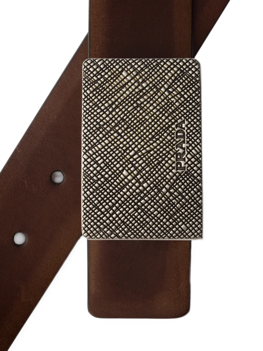Prada brass belt buckle Zilver