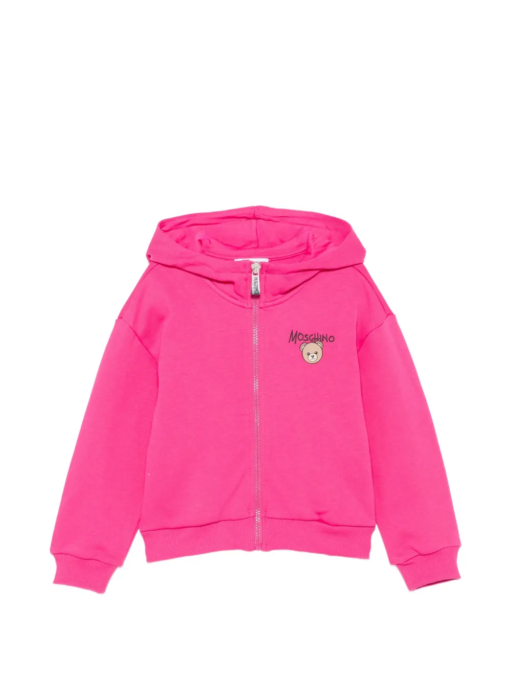Moschino Kids Teddy Bear zip-up hoodie - Rosa