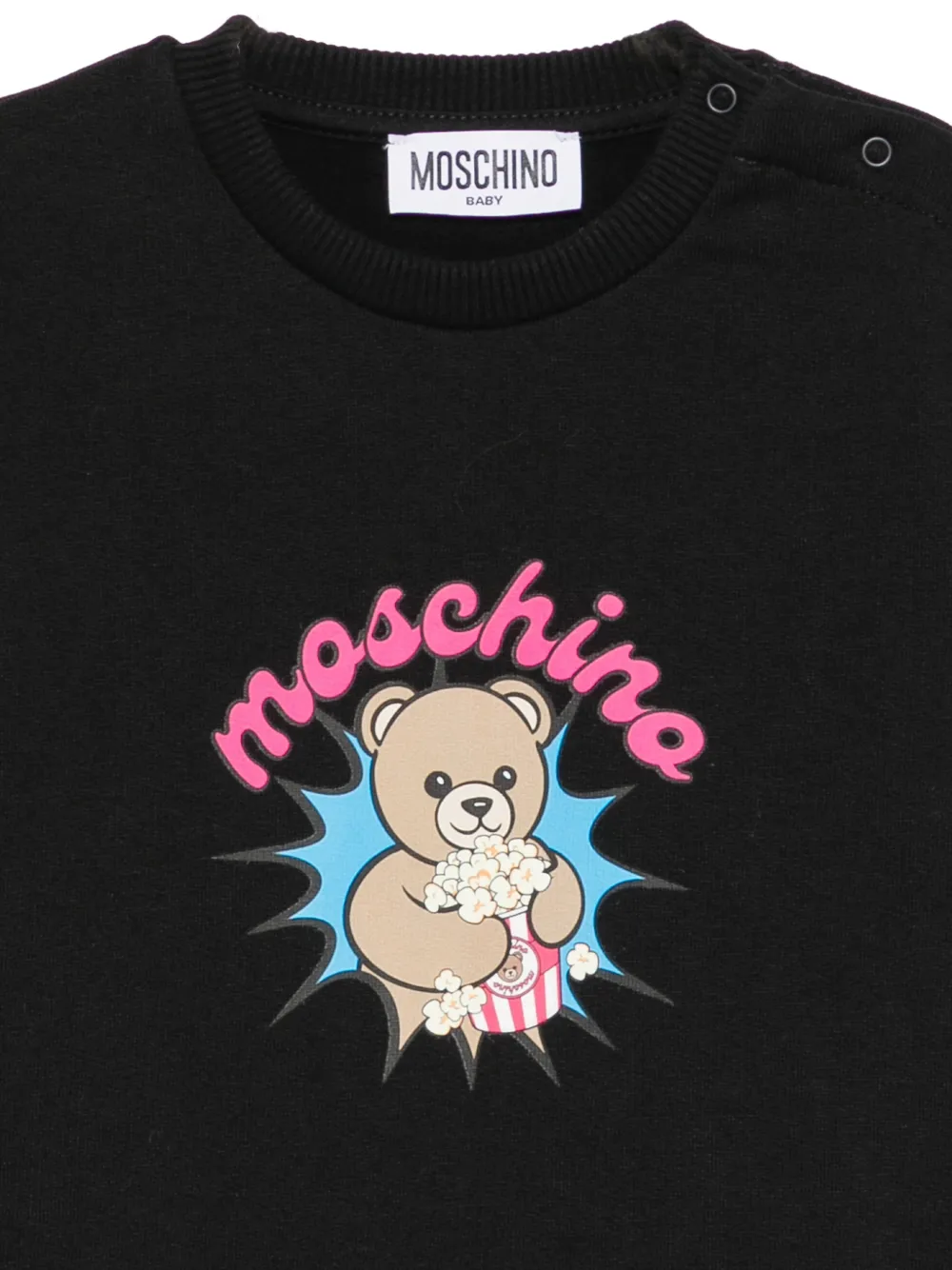 Moschino Kids Teddy Bear print dress Zwart