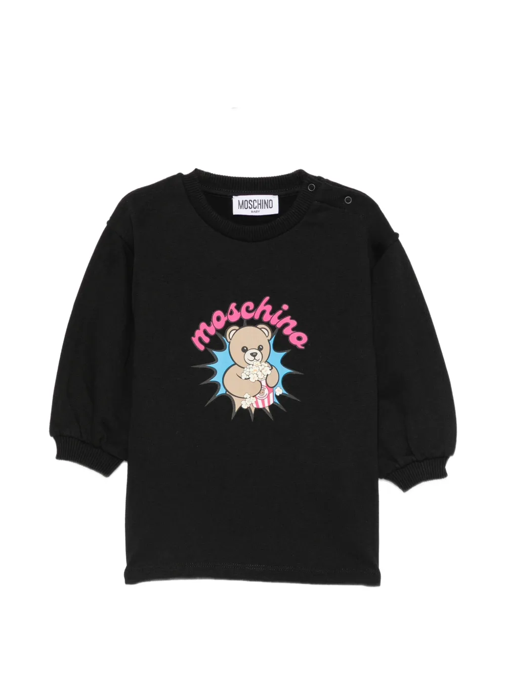 Moschino Kids Teddy Bear print dress Zwart