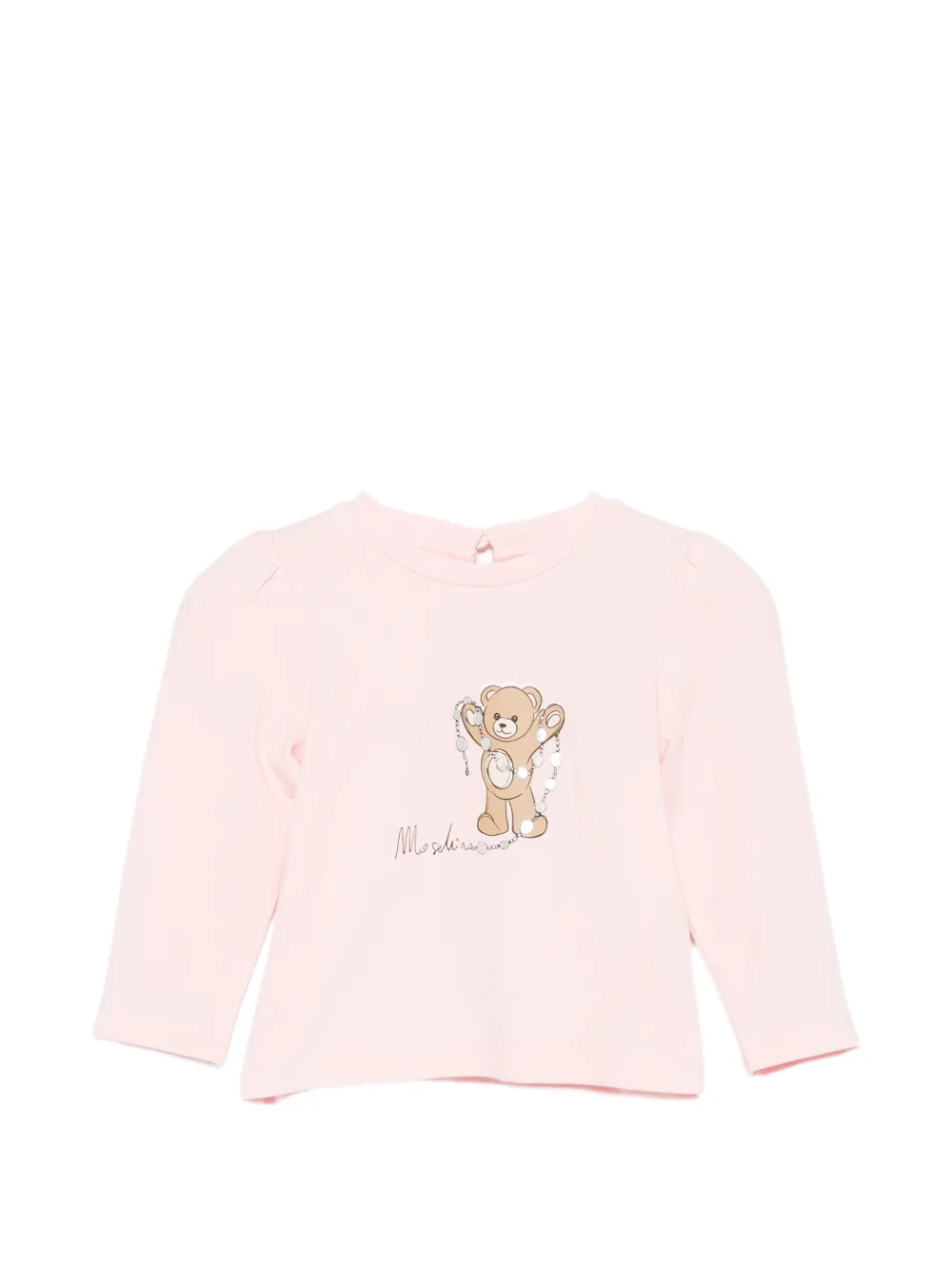Moschino Kids Teddy Bear long-sleeve top Roze