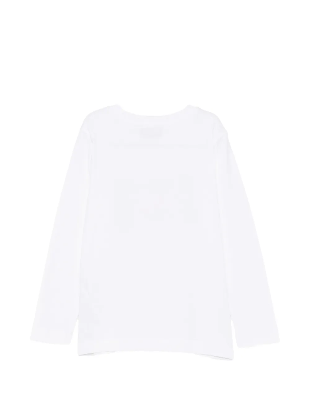 Moschino Kids logo-print long-sleeve T-shirt Wit