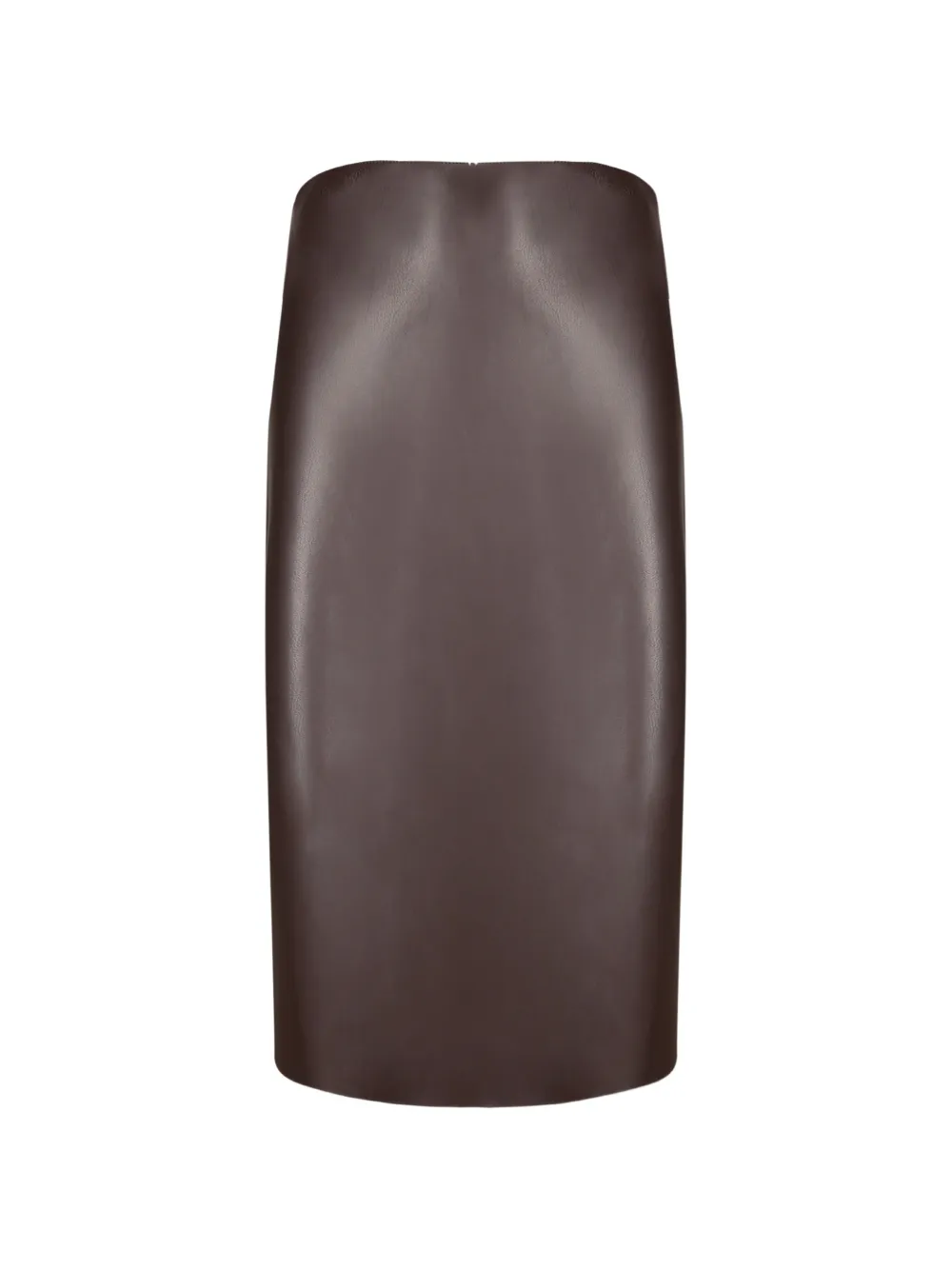 Blanca Vita high-waisted rear-slit midi skirt - Marrone