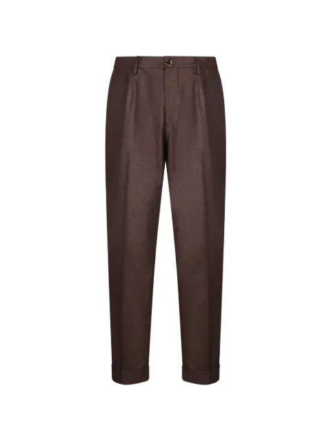 Dell'oglio pleated turn-up trousers