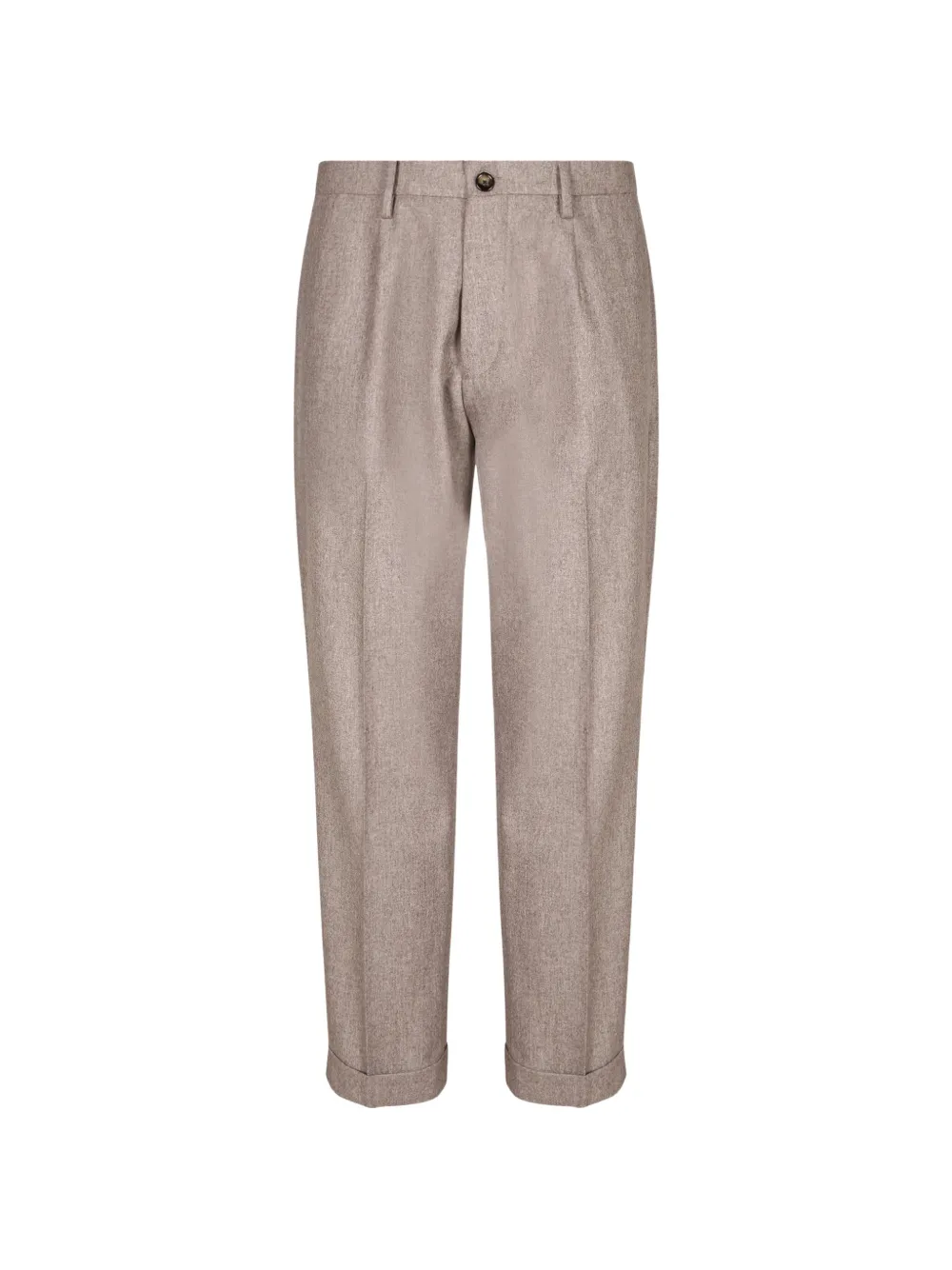 Dell'oglio pleated turn-up trousers - Toni neutri