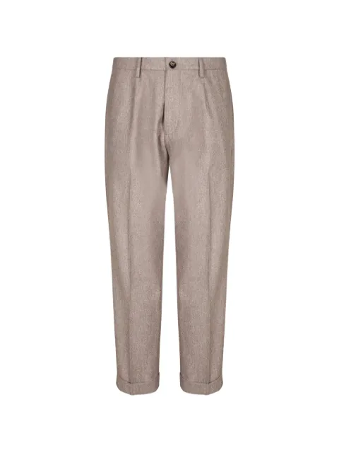 Dell'oglio pleated turn-up trousers