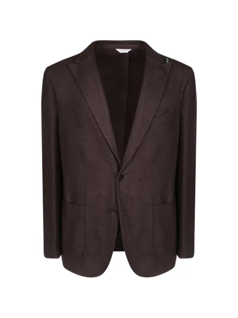 Boglioli check-pattern notched-lapels blazer