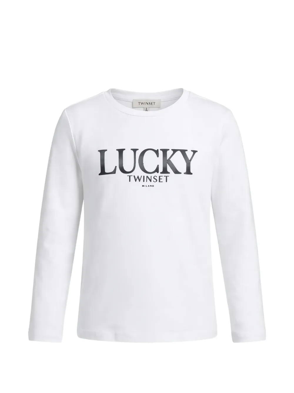 TWINSET Kids logo-print long-sleeve T-shirt - Bianco