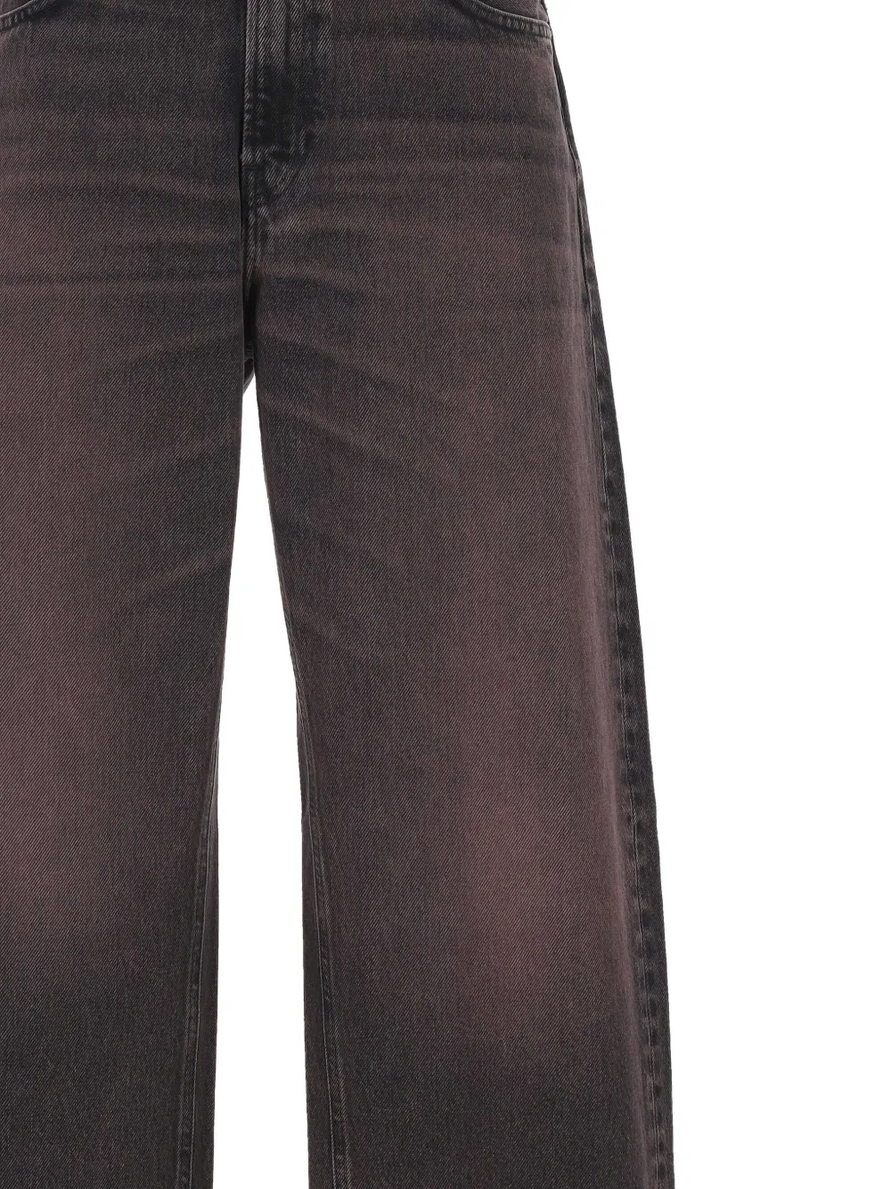 Haikure faded-effect wide-leg jeans Zwart