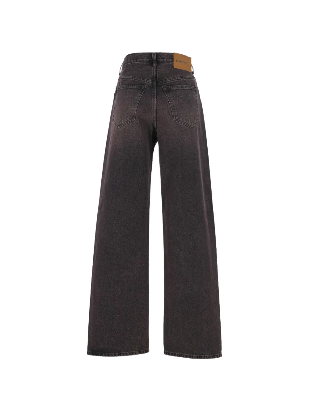 Haikure faded-effect wide-leg jeans Zwart