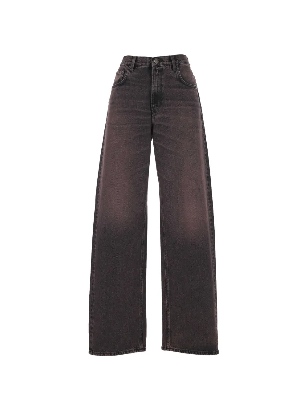 Haikure faded-effect wide-leg jeans Zwart