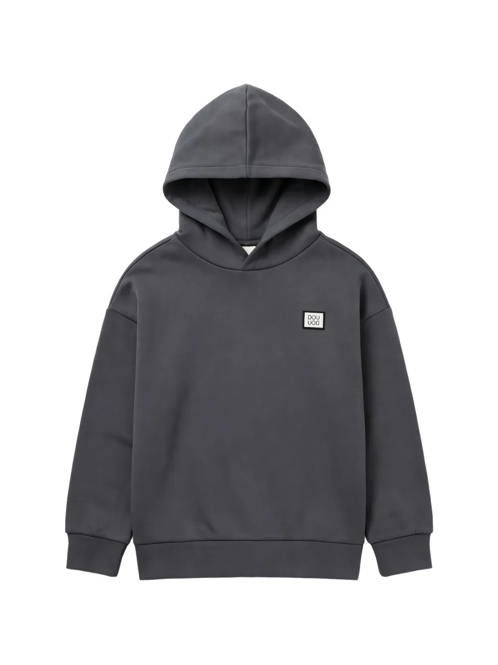 Douuod Kids logo-patch hoodie - Grigio