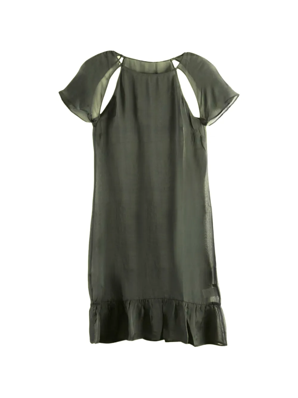 Paloma Wool silk ruffled-hem midi dress - Grau