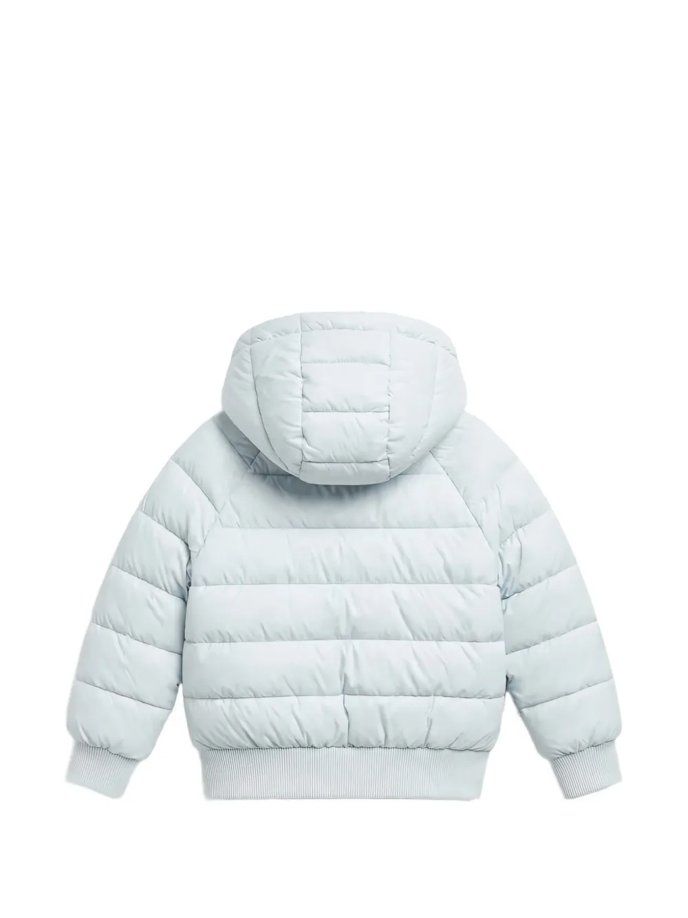 Ea7 Emporio Armani quilted hooded jacket Blauw