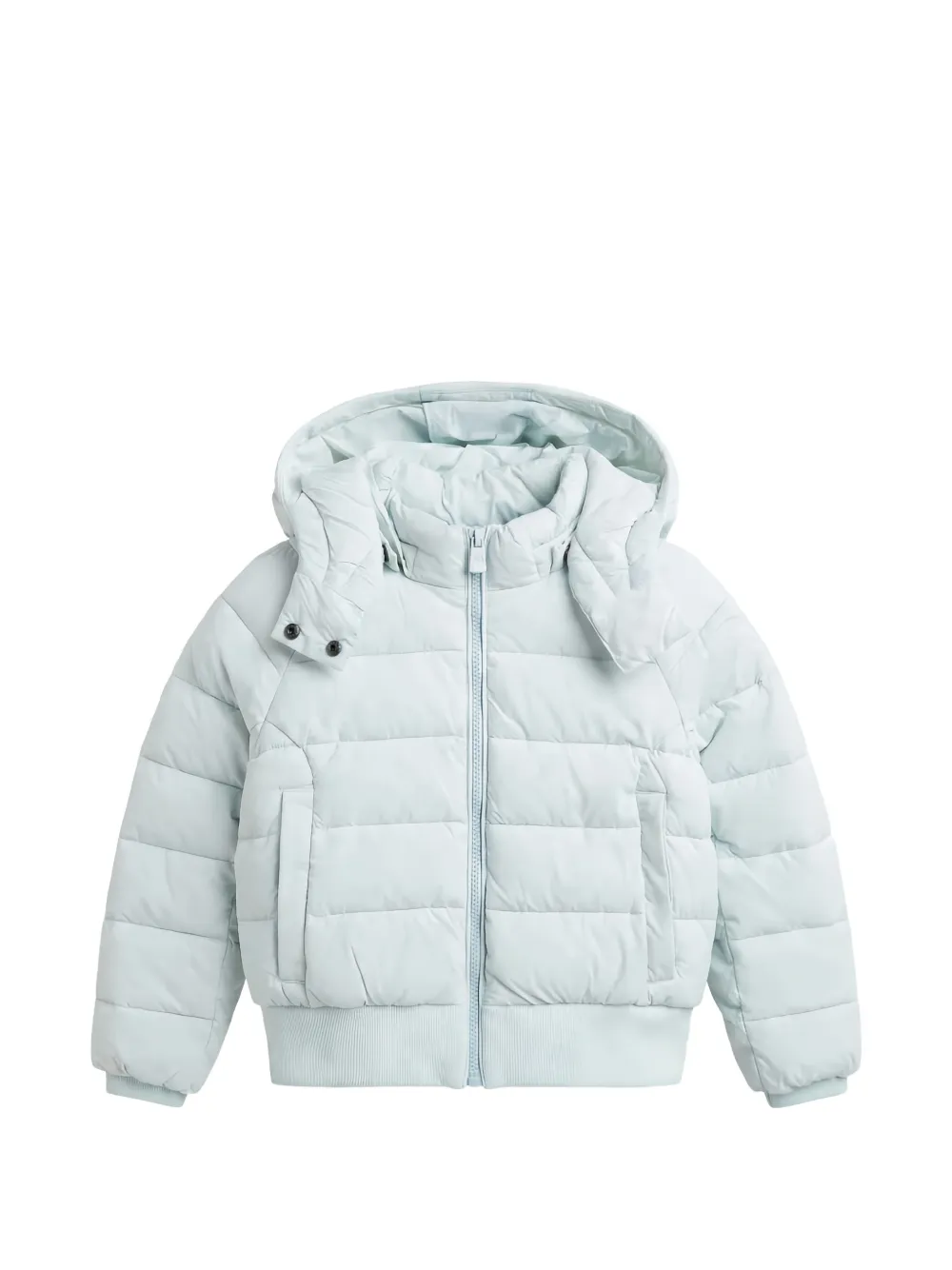 Ea7 Emporio Ar i quilted hooded jacket Blauw