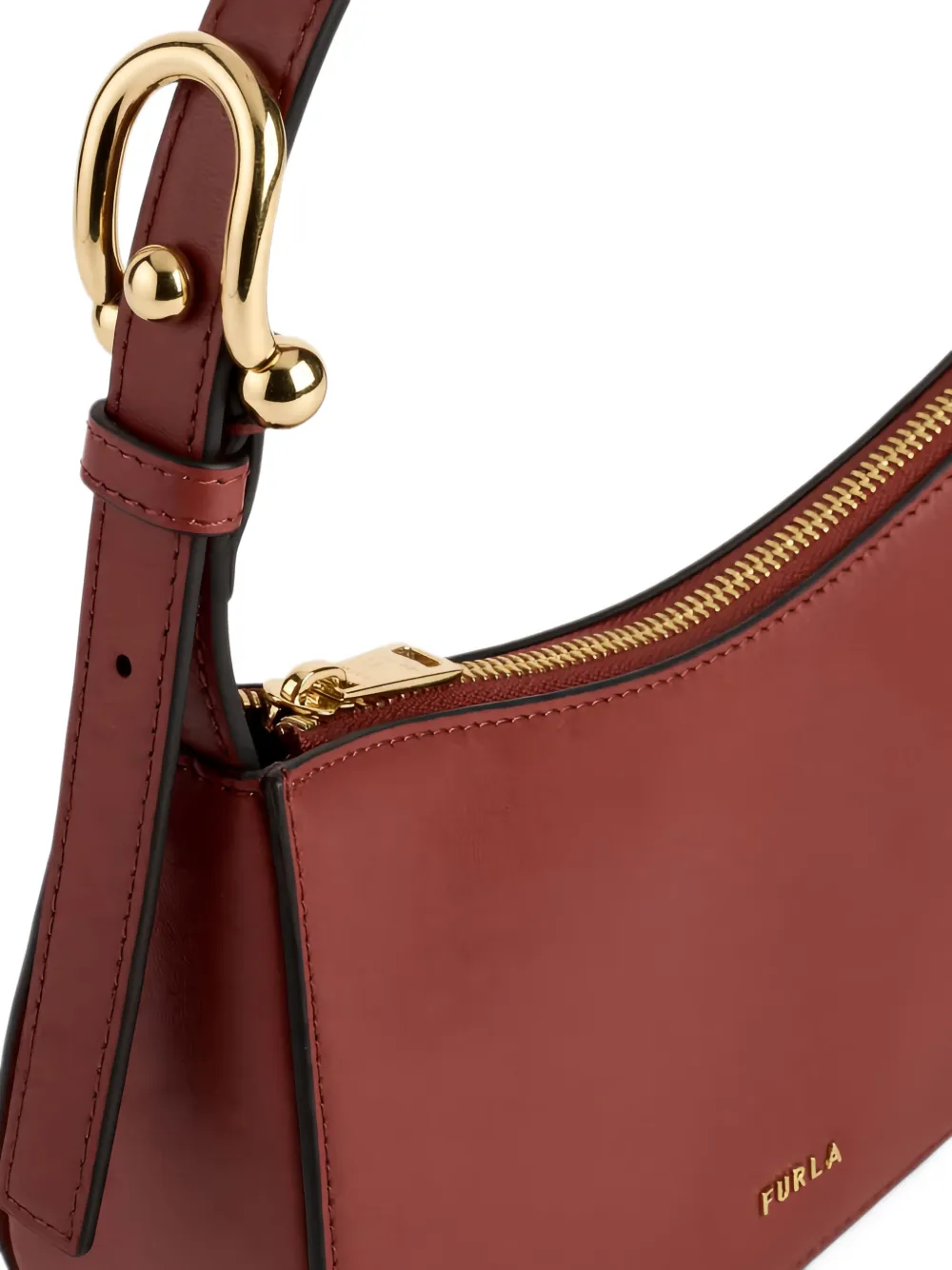 Furla Schoudertas met logoprint Bruin