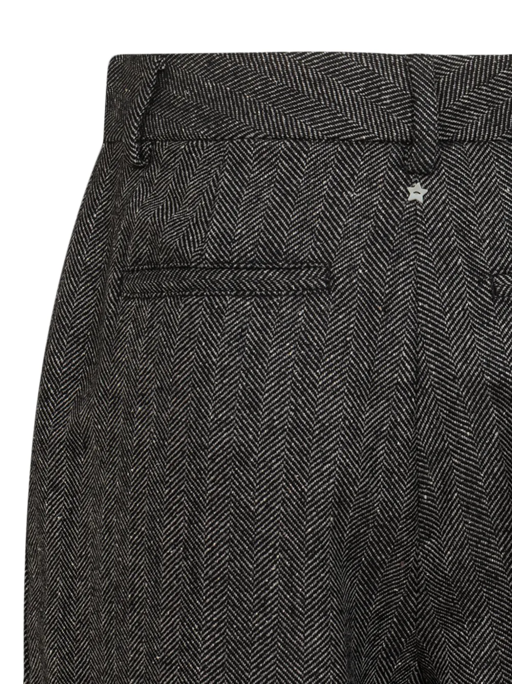 Lorena Antoniazzi herringbone-pattern straight-leg trousers Grijs