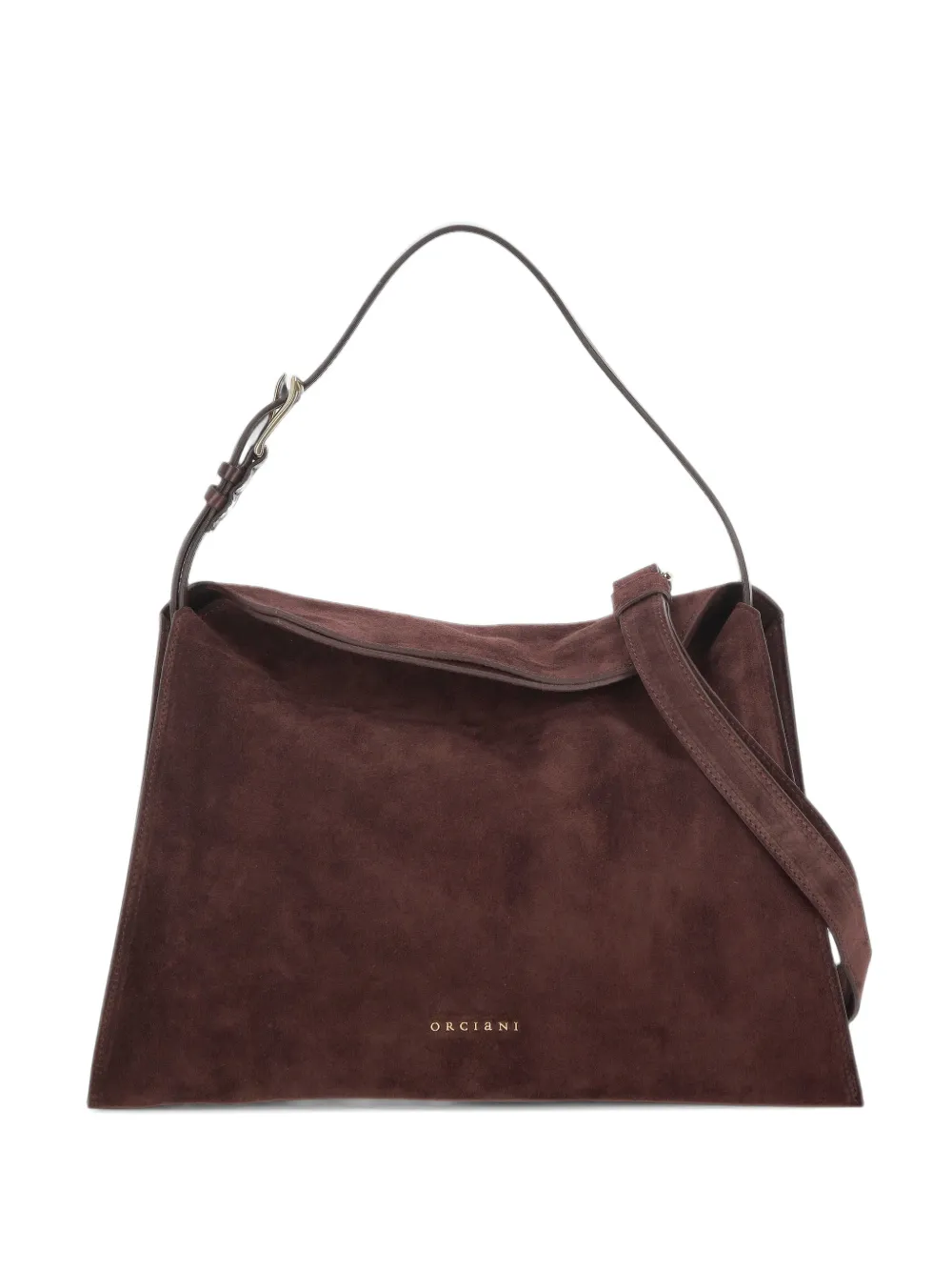 Orciani suede-finish shoulder bag - Marrone