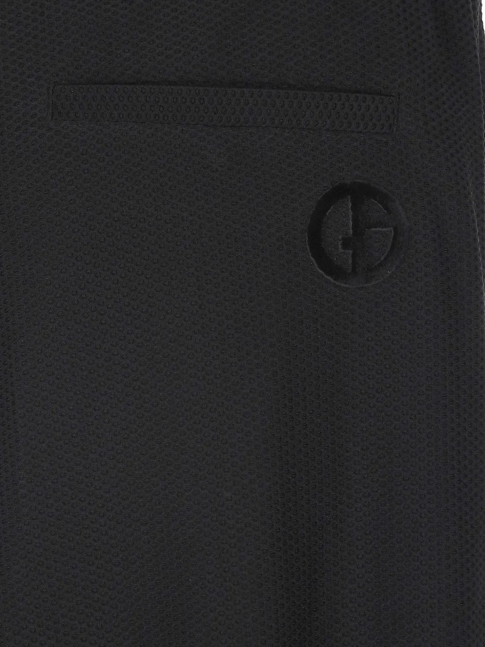 Giorgio Armani pleated-detail tailored trousers Zwart