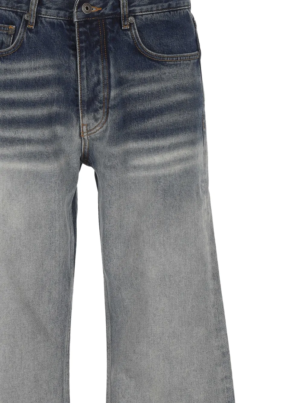 Off-White Arrows-print ombré jeans Blauw