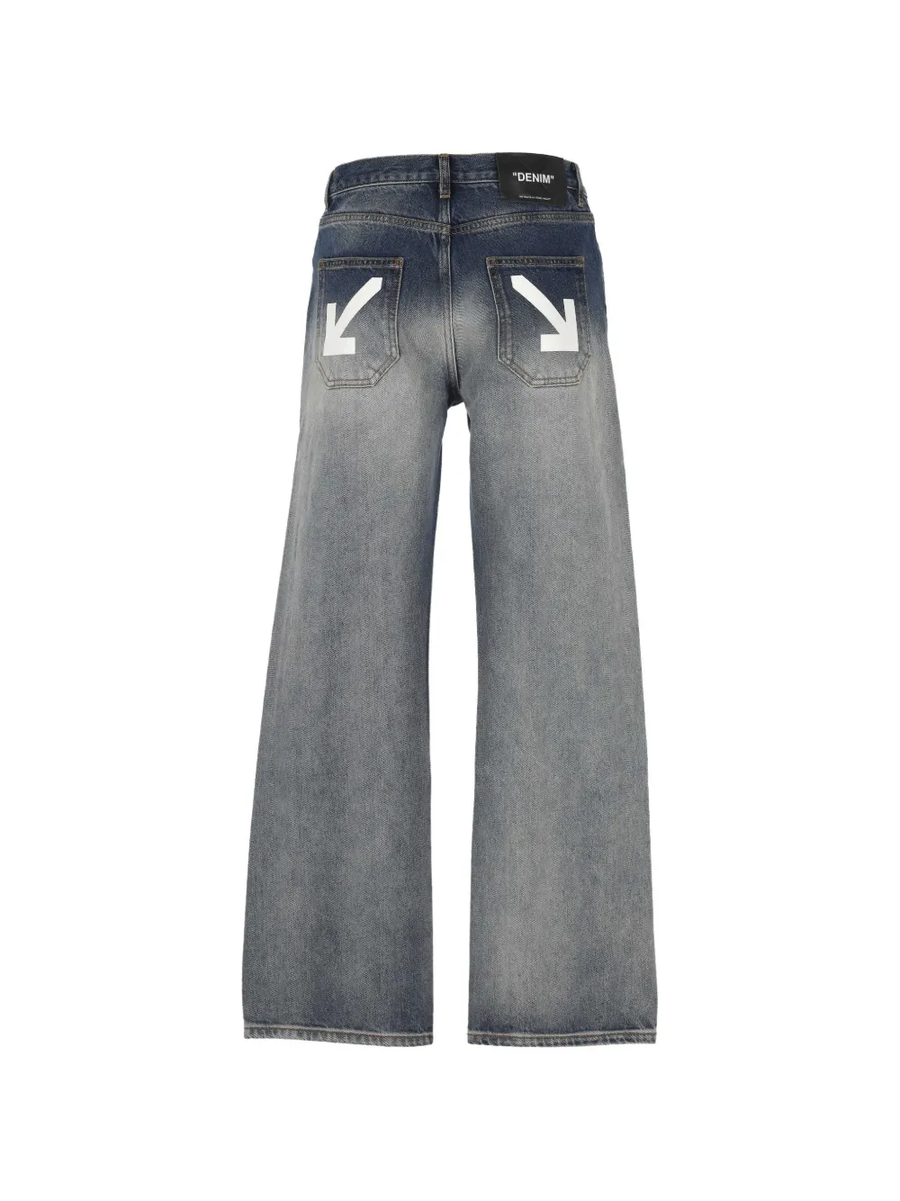 Off-White Arrows-print ombré jeans - Blau